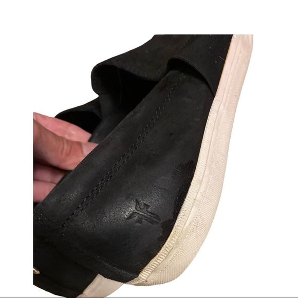 Frye Men’s Black Leather Slip On Sneaker Shoes Size 11.5 - Picture 4 of 13